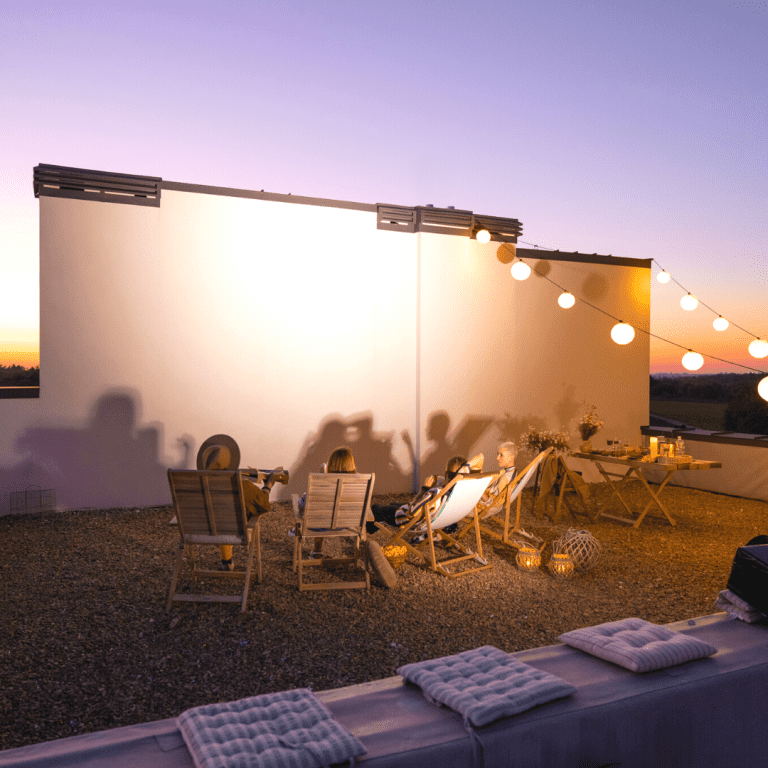 outdoor tv vs projector