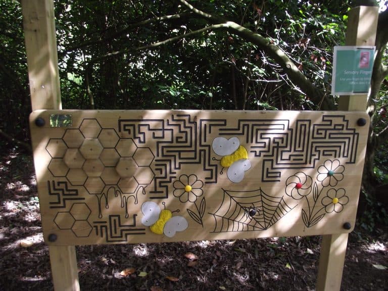 diy outdoor sensory wall