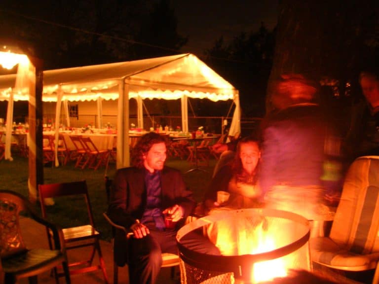 Backyard Fire Pit Lighting
